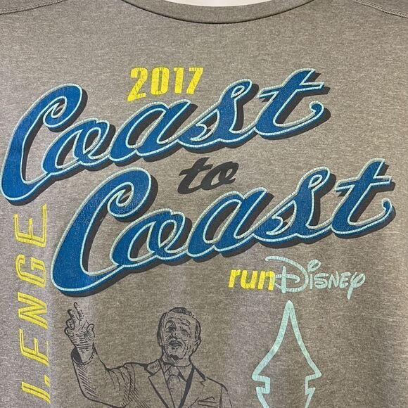 Champion Vapor Disney 2017 Coast 2 Coast Race Challenge Short Sleeve T-Shirt- XL - Picture 9 of 16